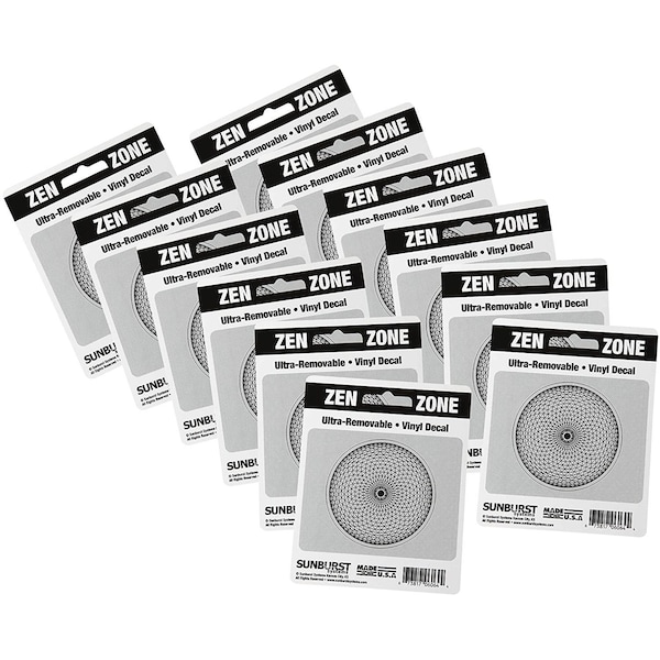 Sunburst Systems Decal Geometric Circle 2.75 in x 3.5 in, 12-Pack PK 6264 - main